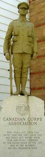 Borden Dairy war memorial in Toronto, Canada. To see a bigger photograph, click on this image. Borden Dairy war memorial in Toronto, Canada